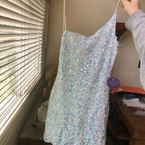 Medium One Shoulder Sequin Windsor Dress